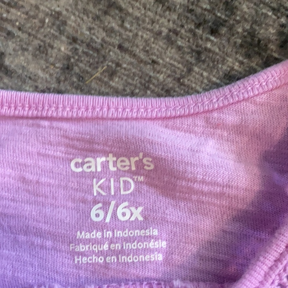 🌖 Carters 6/6x purple cold shoulder shirt - Picture 3 of 5